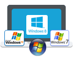 støttede Windows-operativsystemer